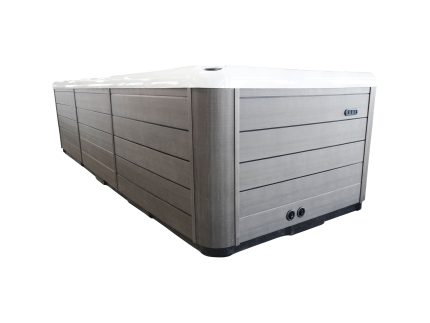 Бічний вигляд джакузі Superior Spa Helios з дерев'яною обшивкою