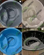 Кольори чаш для СПА купелі Лакшері 12 гідро — сірий, білий, блакитний, чорний